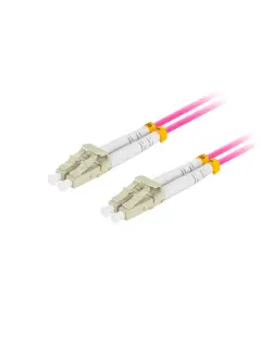 Lanberg 15M Fiber Optic Patchcord MM LC/UPC-LC/UPC Duplex LSZH OM4 50/125 3.0MM Violet