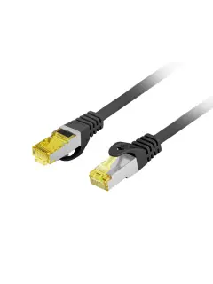 Lanberg CAT.6A S/FTP LSZH CU 0.25M Black Patchcord Fluke Passed