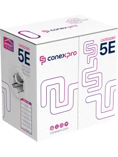 Conexpro UTP cable, CAT5e, LSZH, 24 AWG, CCA, 305m, white