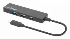 Manhattan Hub 4-Port USB 3.0 5Gbps, crni