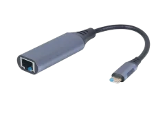 Gembird USB type-C Gigabit mrežni adapter, sivi metalik