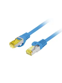 Lanberg 1M CAT.6A S/FTP LSZH CU Blue Patchcord Fluke Passed
