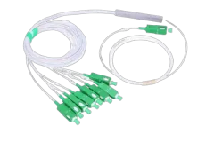 NFO Fiber Optic PLC Splitter, 1:8, Steel Box, SM, G657A, 1m, SC APC