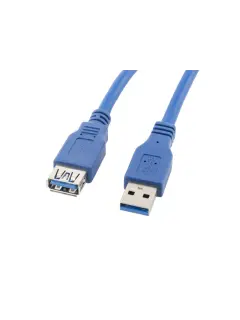 Lanberg USB-A M/F 3.0 Cable 3M Blue