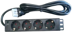 NaviaTec PDU (Power Distribution Unit) sa 4x Schuko priključaka, kabel Schuko, 10"