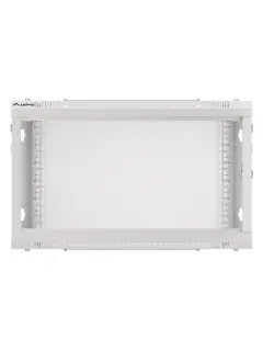 Lanberg 19" Wall-Mount 6U/600X450 Rack Cabinet (Flat Pack) V2 Grey with Glass Door