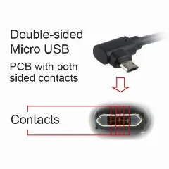 Gembird Double-sided Micro-USB to USB 2.0 AM cable, 1.8 m, black