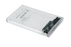 Gembird USB 3.0 2.5'' enclosure, for 9.5 mm drive, transparent plastic