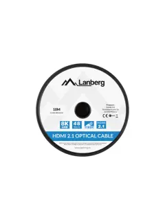 Lanberg 10M HDMI M/M V2.1 Cable Optical Black AOC
