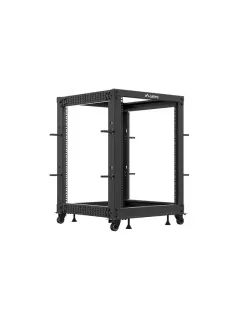 Lanberg Open Rack 19" 15U 600X600-1100 Adjustable Black