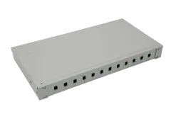 NFO Patch Panel 1U 19" - 12x SC Simplex LC Duplex, Closed, 1 tray