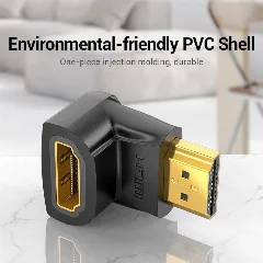 Vention HDMI 90 Degree Male to Female Vertical Flat Adapter Black