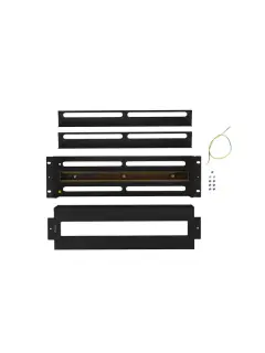 Lanberg 19" 3U Voltage Distribution Panel With DIN Rail TS-35 Black