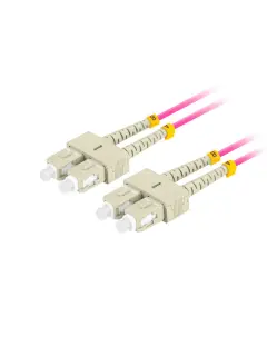 Lanberg 5M Fiber Optic Patchcord MM SC/UPC-SC/UPC Duplex LSZH OM4 50/125 3.0MM Violet