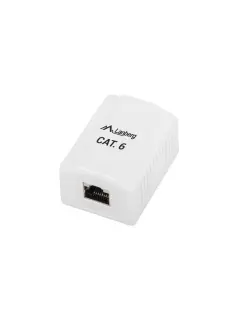 Lanberg Surface-Mount Box CAT.6 FTP SHIELDED 1X RJ45 White
