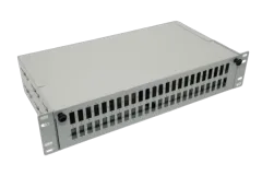 NFO Patch Panel 2U 19" - 48x SC Duplex, Pull-out, 2 trays