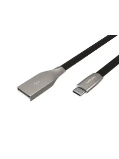 Natec Prati USB-C (M)->USB-A (M) 2.0 Cable 1M Black Metal Quick Charge 3.0 Support