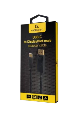 Gembird USB-C to DisplayPort-male adapter, 4K 60 Hz, 2 m, black