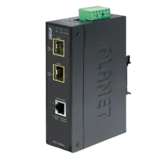 Planet Industrial 10 100 1000T to 2-port 100 1000X SFP Media Converter