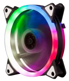 NaviaTec PC Case Dual Ring RGB Fan 12V 6pin power connector, 120mm