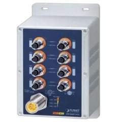 Planet Industrial IP67 8-Port 10 100TX M12 802.3at PoE Switch, Waterproof Dustproof