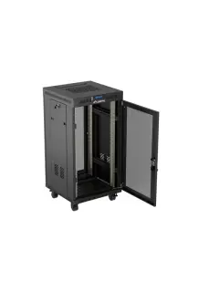 Lanberg 22U/ 600x600 Rack Cabinet 19" Free-Standing (Flat Pack) With Mesh Door LCD Thermostat