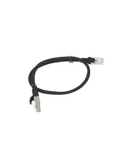 Lanberg CAT.6 UTP 0.5M Black Patchcord Fluke Passed