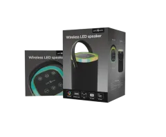 Gembird BlueTooth LED speaker, 10W, black