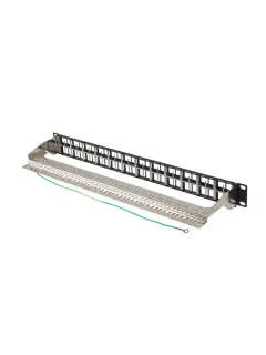 Lanberg Patch Panel Blank 48 Port 1U 19" FTP For Keystone Modules Black