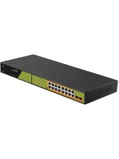 Conexpro PoE switch, 16x 1GbE PoE Lan (14*802.3af/at, 30 W/ port + 2*802.3af/at/bt - 60 W/port) ) +