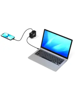 Port zidni punjač GaN 100 W USB-C/A, international