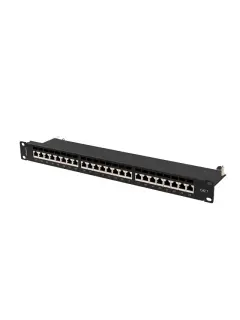 Lanberg Patch Panel 24 Port 1U 19" CAT.7 FTP Black