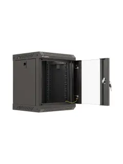Lanberg 10" Wall-Mount 6U/300X300 Rack Cabinet (Flat Pack) With Glass Door Black