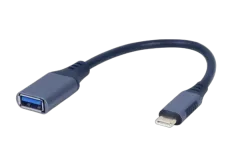 Gembird USB Type C to OTG USB A Female adapter, space grey