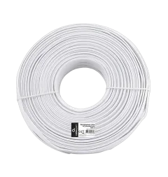 Gembird Flat telephone cable stranded wire 100 meters, white, 4 wires