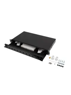 Lanberg Rackmount 19" 1U fiber patch panel 12XSC simplex / 12XLC duplex crni + dodatna oprema