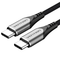 Vention USB 2.0 C Male Right Angle to C Male 5A Cable 2M Gray