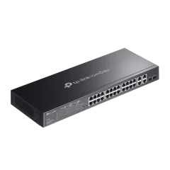 TP-Link Omada 24-Port 10 100Mbps 4-Port Gigabit Smart Switch with 24-Port PoE SL2428P