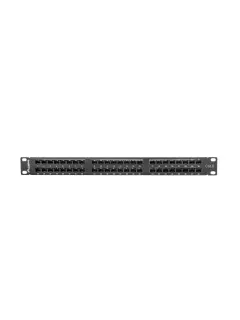 Lanberg Patch Panel 48 Port 1U 19" CAT.6 UTP Black