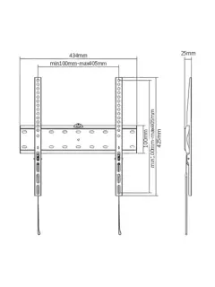 Gembird nosač za TV na zid (fiksni), 32”-55” (40 kg)