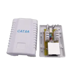 Gembird CAT6A FTP single port surface mount box