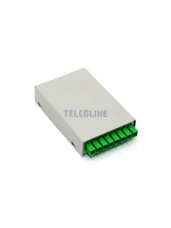 Telcoline fiber optic patch box 8 ports - SC Simplex/LC Duplex, Grey