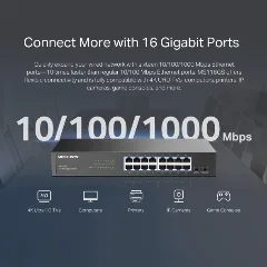 Mercusys 16-Port Gigabit Desktop Rackmount Switch
