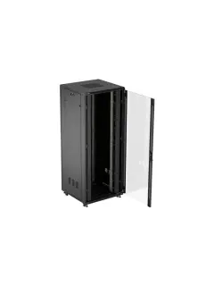 Lanberg 42U/800X800 Rack Cabinet 19" Free-Standing (Flat Pack) Cabinet With Glass Door Black