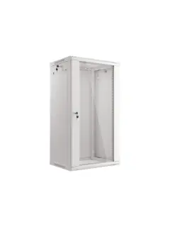 Lanberg 19" Wall-Mount 22U/600X450 (Flat Pack) Grey, Glass Door