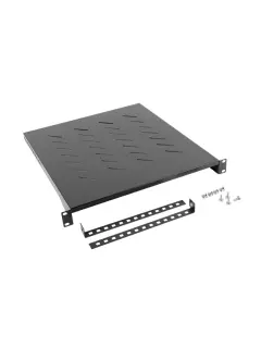 Lanberg 19" Fixed Shelf 1U/483X500MM Max Load Capacity Up To 25KG Black