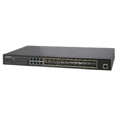 Planet L2 24-port 100 1000X SFP 8-port Shared TP Managed Switch Redundant AC DC Power