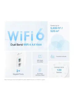 TP-Link AX1500 Whole Home Mesh Wi-Fi 6 System, 3 Pack