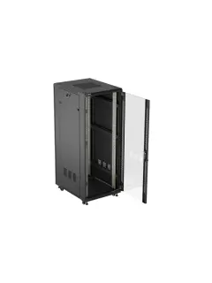 Lanberg 32U/600X800 Rack Cabinet 19" Free-Standing (Flat Pack) Cabinet With Glass Door Black