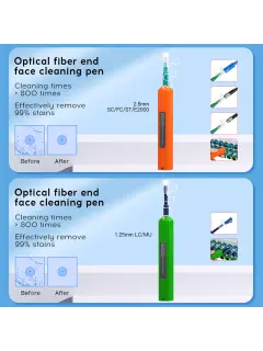 Comptyco 13pcs Fiber Optic Cleaning Kit Cable Cleaner With 400x Magnifier For FC SC ST LC
